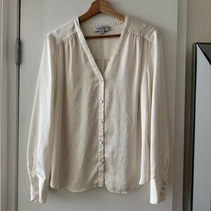 Amour Vert V-Neck Button Front Blouse 100% Recycled Polyester